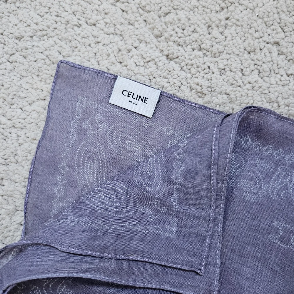 CELINE Bandana In Cotton & Silk - Picture 3 of 6